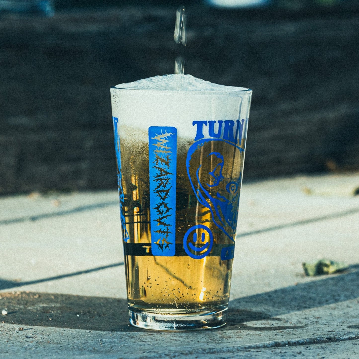 PEE BEER PINT GLASS