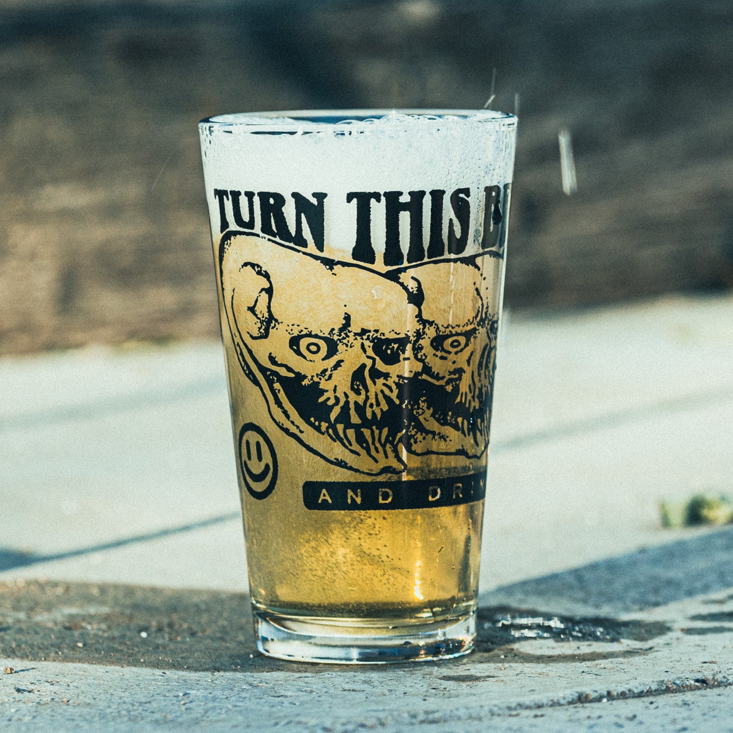 PEE BEER PINT GLASS